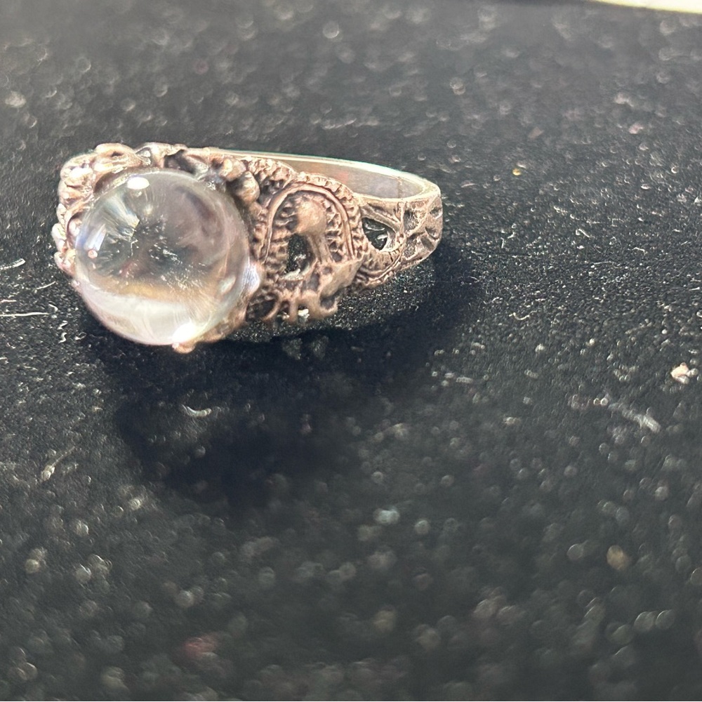 Sterling Silver Dragon Ring - image 1